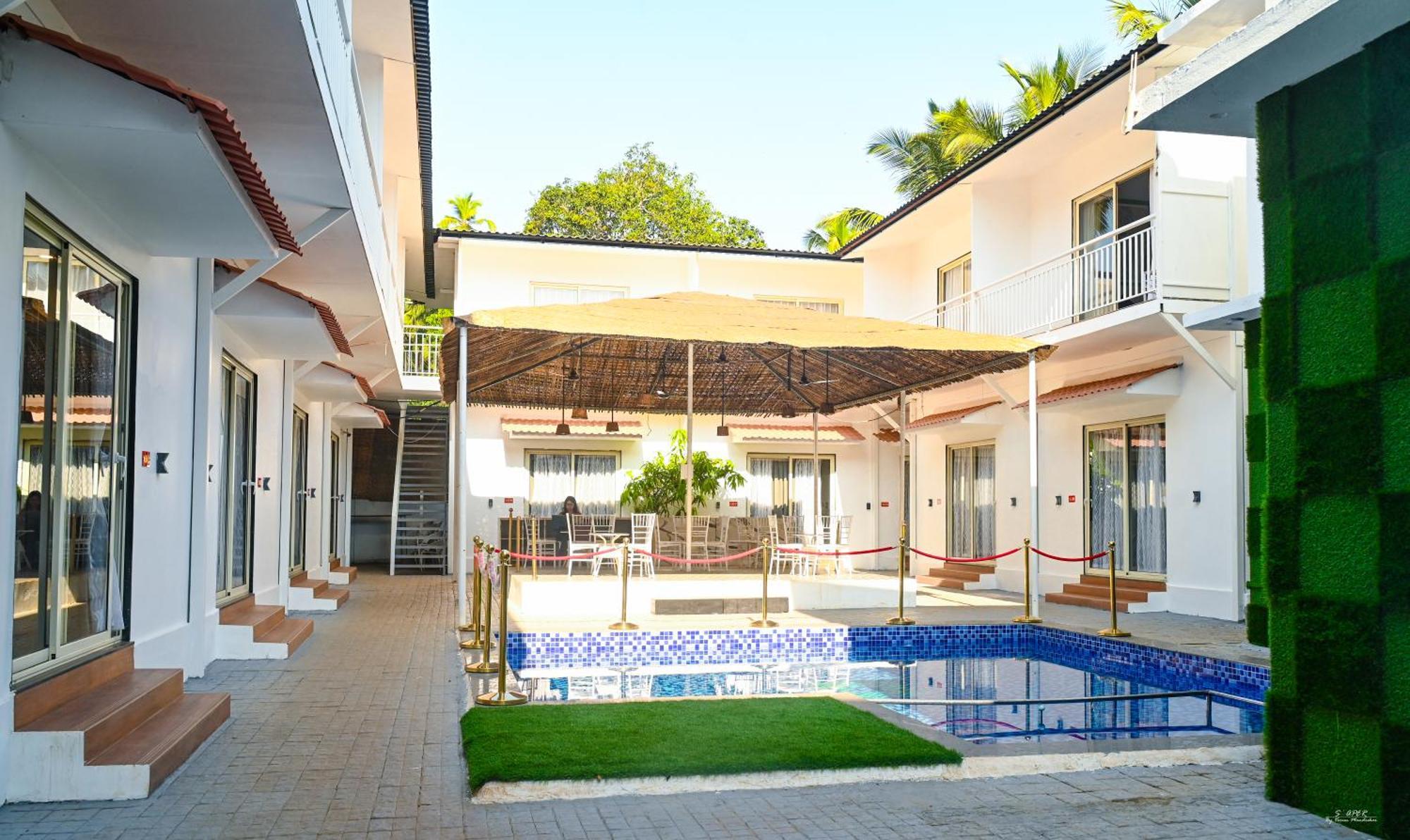 Morjim Beach Villa Bagian luar foto